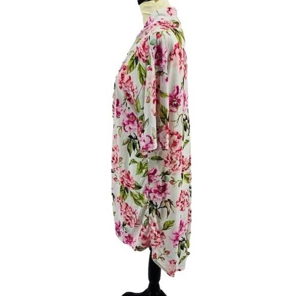 Show Me Your MuMu Pink Floral Robe Bridal Dressing One Size Fits Most - Picture 3 of 7